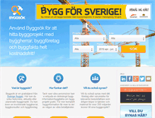 Tablet Screenshot of byggsok.se